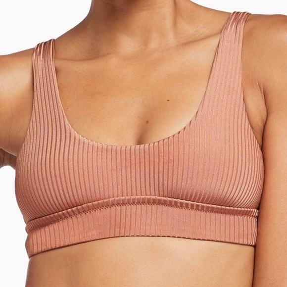 Vitamin A Swimwear Sienna Tank in Pink Sands Shimmer Rib Size Small NWT - Picture 1 of 5